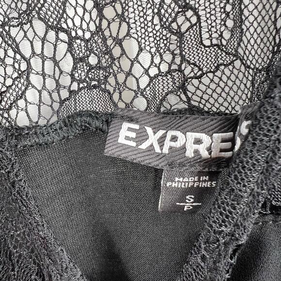 Express Tank Size Small Black Lace Zip Detail - Picture 4 of 5